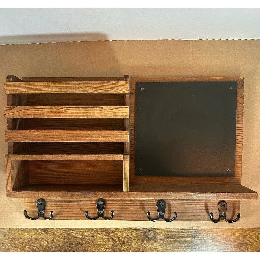Vintage Metal Wall Shelf Scroll Design Narrow Display Rack 16in Farmhouse